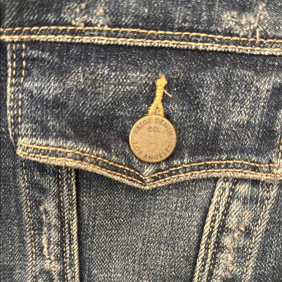 Paige Womens Denim Jacket size L - Picture 7 of 11